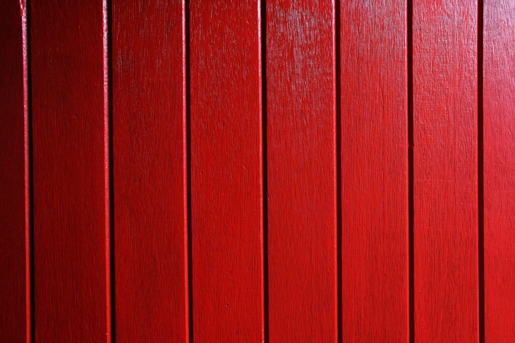 red wooden surface